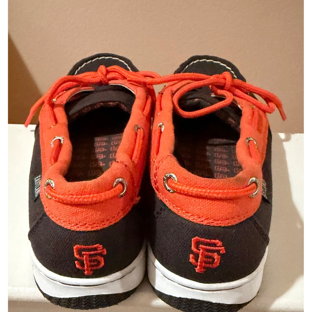 Eastland San Francisco Giants MLB Canvas Boat Shoes Women's Black Orange‎ 7. - Picture 11 of 11